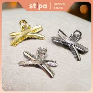 STIPA Jepit Rambut Salon Besi Silang Metal Hair Claw Clip Pin Accecories Jepitan Jedai Motif Korea Fashion Jumbo Wanita Anak LZ