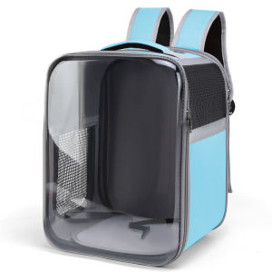 Pet Carrier Bag Transparent Bag Breathable Portable Pet Bag Outdoor Travel Backpack PU