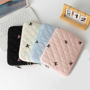 FIRST SONG Korean Style Laptop Storage Bag Embroidery INS Laptop Sleeve Fashion Shockproof Bow Computer Bag Women