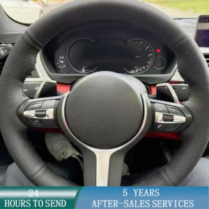ZZSA Customized Car Steering Wheel Cover Hand SewingMicrofiber Leather For BMW M Sport F06 F10 F15 F16 F20 F21 F25 F30 F32gt F80 R6P8Q