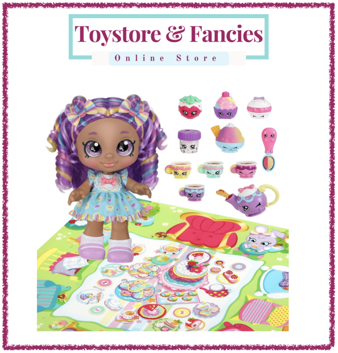 Kindi Kids -Kirstea & Tea Party Set -Doll, Play Mat,Tea Party