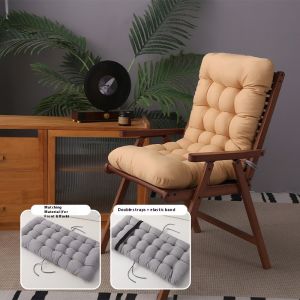 YONUO Bantal Kursi หนาแบบบูรณาการสำหรับเก้าอี้พับแผ่นกันเก้าอี้ที่ยกย้ายได้พร้อมหมอนรองเอว