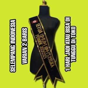 selempang wisuda tulisan 2 baris/sash wisuda
