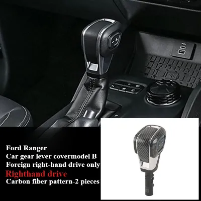 Hardingsun Ford Ranger Everest Carbon Fiber Gear Lever Cover for Ford Ranger 2018-2024 Ford Everest 2018-2024
