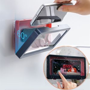 Thợ Săn Trong Mơ Giá Đỡ Điện Thoại Hộp Đựng Đồ Phòng Tắm Màn Hình Cảm Ứng Gắn Tường Không Đục Lỗ Chống Nước (Nhãn Dán Không Đánh Dấu) Vịnh Bảo Vệ Kín