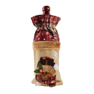 2022 New Year Gift Newest Christmas Wine Bottle Dust Cover Christmas Decorations for Home Xmas Decor Dinner Table Decor