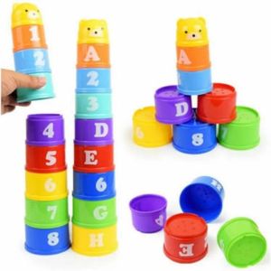 Mainan Edukasi Stacking Cangkir Tumpuk Stack Cup Baby Toys Susun Gelas - Mainan Bayi 1 2 3 4 5 Tahun TK SD