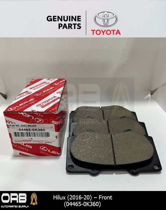 Toyota Hilux 4x4 ( 2016 - 2020 ) Front Brake Pads - Part No. 04465