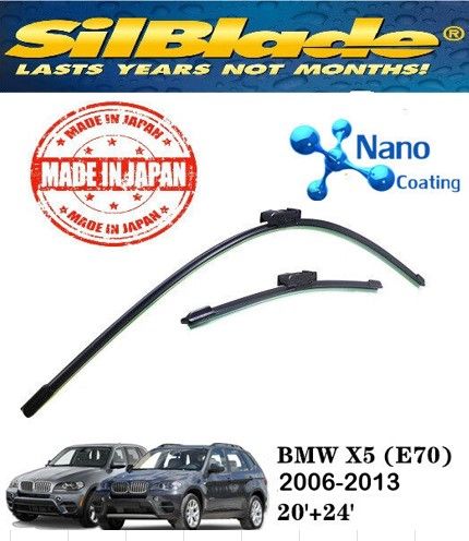 BMW X5 (E70) Wiper Blade year 2006-2013 Size 20"+24" (B2) Silblade ...