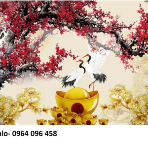Tranh gạch 3d cành đào - BXC966