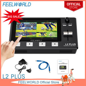 FEELWORLD L2 Plus Multi Camera Video Mixer Switcher with 5.5 inch LCD Touch Screen PTZ Controller Chroma Key 4 HDMI Inputs USB3.0 Output Format Real Time Production Live Streaming Built in Cooler