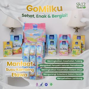 Gomilku SR12 Susu Kambing - Gomilku Susu Etawa Kualitas Premium - Goat Milku Bubuk Tanp Gula BPOM