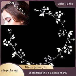 Hàng có sẵn✨ Băng đô ngọc trai giả kim cương giả cho cô dâu đám cưới sang trọng phụ kiện tóc vương miện
