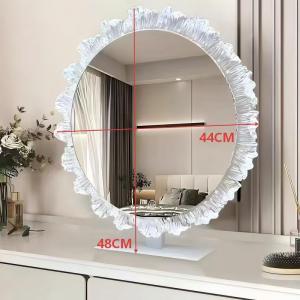LED Makeup Mirror with Light Semi-Circular Light Strip Desktop Rotatable Fill-Light Smart Vanity Mirror with Touch Control