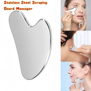 Stainless Steel GuaSha Massager Stainless Steel Scraping Massage Facial Massager Acupuncture Scraping Board Massage Tool For Face Neck Body Scraping Tool