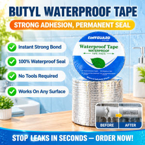💕Self-adhesive waterproof tape💕for sealing leaks in roof metal tiles/pipes/bathroom cracks/exposed application✨Butyl Tape✨Roof Metal Sheets/Pipes/Bathroom Cracks /Self-Adhesive Waterproofing Tape for Exposed Applications丁基胶带