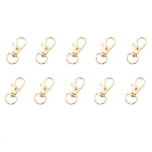 10pcs 31mm/34mm/36mm/37mm Lobster Claw Clasp Hooks Metal Swivel Clasps Snap Hook for Keychain Craft Necklace DIY