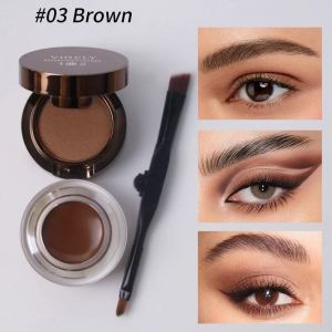 2 In 1 Waterproof Eyebrow Gel Pomade Eyeliner Eyebrow Cream Waterproof Cream Fluff Shaping Brow Wax Long-Lasting Free Eyebrow Powder Brush And Eyebrow Card (M1b-P8)56