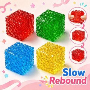 Sensory Squeeze Toy Honeycomb Cube Slow Rebound Squishy Stress Relief Fidget for Kids Adults