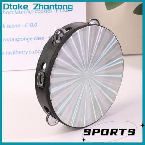 Dtake กลองมือขนาด6 8 10นิ้วทำจากไม้พร้อมด้วยเครื่องดนตรีกริ๊งสองแถวสำหรับการศึกษา