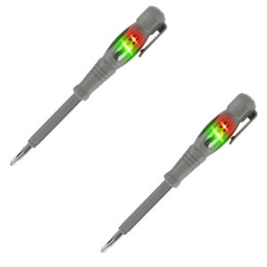 【2 Đèn Báo/Thiết Kế Xoắn Chắc Chắn】Bút Thử Điện Thông Minh 2 Đầu Chuyên Dụng Cho Thợ Điện Đo Thông Mạch Tua Vít Chữ Thậ