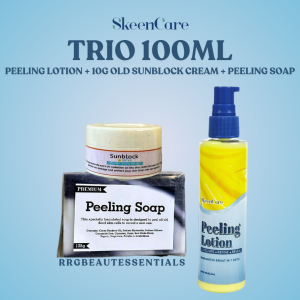 Trio Set 100ml Skeencare Peeling Lotion +10g Sunblock cream +Premium Peeling Soap