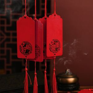 CHICNOOK โชคลาภที่ดี เครื่องประดับแขวนอธิษฐาน ขอให้โชคดี อธิษฐานเพื่อพร การ์ดอวยพรไม้ เทศกาลฤดูใบไม้ผลิ สุขภาพที่ดี จี้วันตรุษจีน ครอบครัวเพื่อนคู่รัก