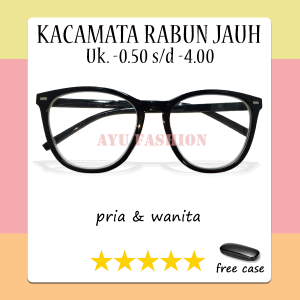 Kacamata Lensa Rabun Jauh Baca Untuk Pria Wanita Dewasa Resep Optik Murah Frame Terbaru Trend Korea Style Oval Oversized - ADA HARDCASE
