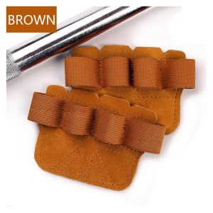 1 Pasang Sarung Tangan Angkat Beban Gym Wanita Alat Fitness Cover Pelindung Hand Palm Protector Gloves Anti Slip 4 Jari Weight Lifting Training Glove Kulit Sapi