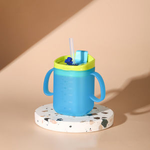 Halo-Halo 2 in1 Training Duckbill Straw Cup 280ML Gelas Minum Sedotan Anak / Gelas Training Cup / Gelas Sedotan Training Cup Anak Bayi Milk Cup