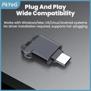PkYeG Loại-C 2.0 mini TF Đầu Đọc Thẻ lưu trữ bên ngoài màu đen Stretch cho Memory Stick USB C 2.0