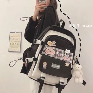 กระเป๋าเป้สะพายหลัง กระเป๋านักเรียน จุของได้เยอะ สไตล์เกาหลี และญี่ปุ่น สําหรับผู้หญิง