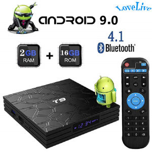 T9 Tv Box 4GB+32G 64GB Android 9.0 RK3318 Quad Core 4K H.265   Bluetooth 2.4/5G wifi +Bluetooth Smart Android tvbox 4K T9 HD Smart Media Player