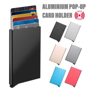Lightweight Card Holder Smart Wallet Slim Aluminum Alloy RFID Blocking ID Credit Card Wallet for Men and Women
