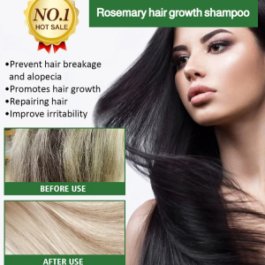 Rosemary hair growth shampoo Anti-hair loss Oil-control and fluffy shampoo Refreshing and smooth Smoothes dry and frizzy hair