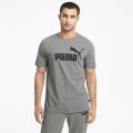 PUMA BASICS - เสื้อยืดผู้ชาย Essentials Logo สีเทา  - 58666603. 