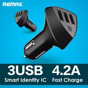 Charger Mobil Remax 3 Usb Car Charger Pemantik Rokok / Cas Mobil 3 Slot
