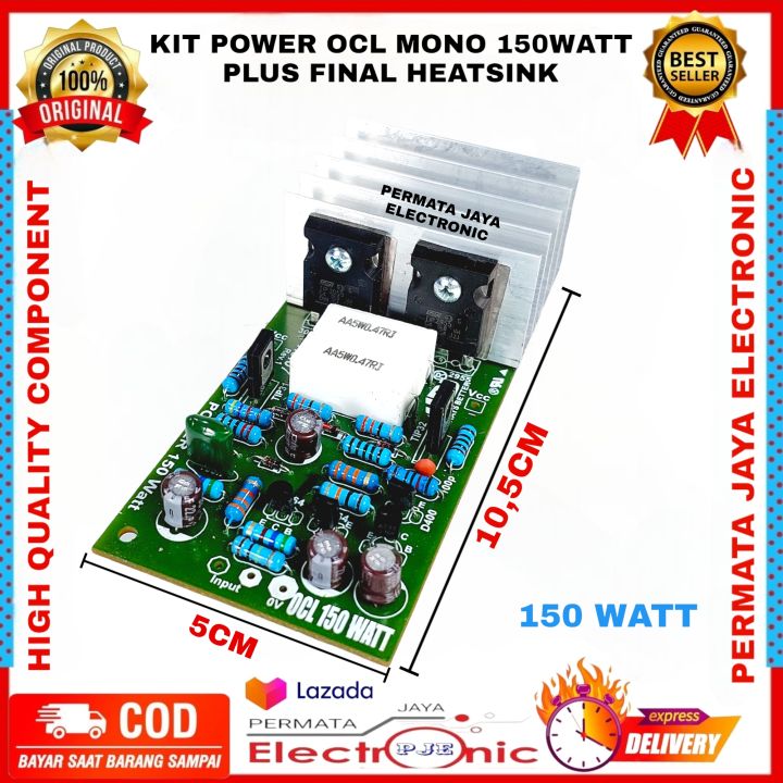 Kit Power OCL 150 Watt Mono Plus Transistor Final TIP 3055 TIP 2955