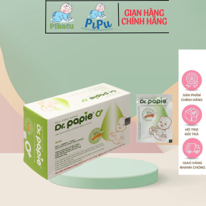Hộp 30 gói gạc rơ lưỡi Dr Papie vệ sinh răng miệng cho bé