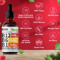 (2 Pack) Vitamin B12 Liquid Drops, Vitamin B Complex, Vegan B12 Sublingual 5000 mcg with Vitamin B6, Liquid B12 Methylcobalamin Supports Energy, Brain & Heart with 27,200 mcg Per Serving, 80 Servings. 