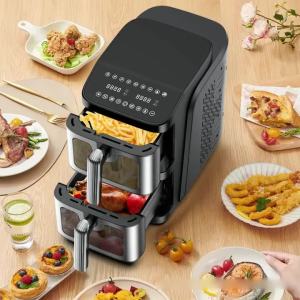 Double-Layer Smart Digital Air Fryer Modern Square Design Multifunctional Home Air Fryer and French Fry Maker