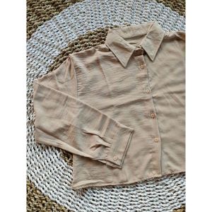 COZII CROP TOP BLOUSE LINEN CRINKLE PREMIUM - KEMEJA TOP LINEN CRINKLE TERBARU