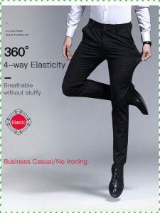 Pants Wrap-around Stripes Mens Pants Fine Craftsmanship Moderate Elasticity for Stress Relief