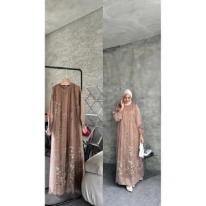 IED SERIES- REVINA DRESS MIX TILLE GARDEN DRESS KONDANGAN DRESS PESTA DRESS BRIDESMAID DRESS SERAGAMAN
