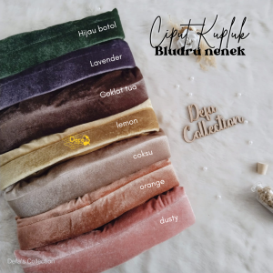 Defa Ciput turban instan kupluk kerpus Beludru topi ibu nenek nini dalam kerudung premium mewah elegan