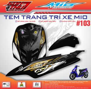 TEM XE YAMAHA MIO SPORT #103 (CHẤT LIỆU CAO CẤP - SẮC NÉT - KHÔNG PHAI MÀU)