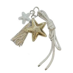 Star Tassels Braided Rope Keychain Bag Pendant Charm Fashion Bag Accessories for HandbagPurse Backpack Decorations