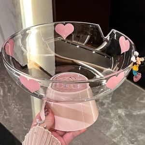 Yo-Fun Creative Love Bow Fruit Plate - Elegant Snack Bowl for Dried Fruits Nuts Candy | Household Dining & Living Room Table Decor