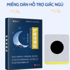 Miếng Dán Ngủ Ngon Thảo Dược An Thần Giảm Mất Ngủ Giảm Stress Hỗ Trợ Tuần Hoàn Máu – Hộp 8 Miếng