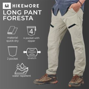 Celana Panjang Gunung Pria Outdoor Hikemore Foresta Terbaru